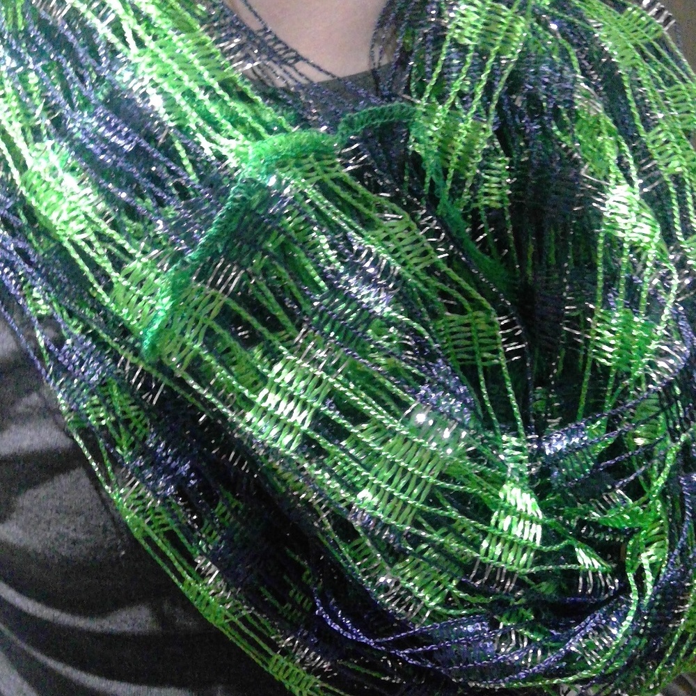 Seattle Seahawk 12th Fan Blue Green Infinity Scarf